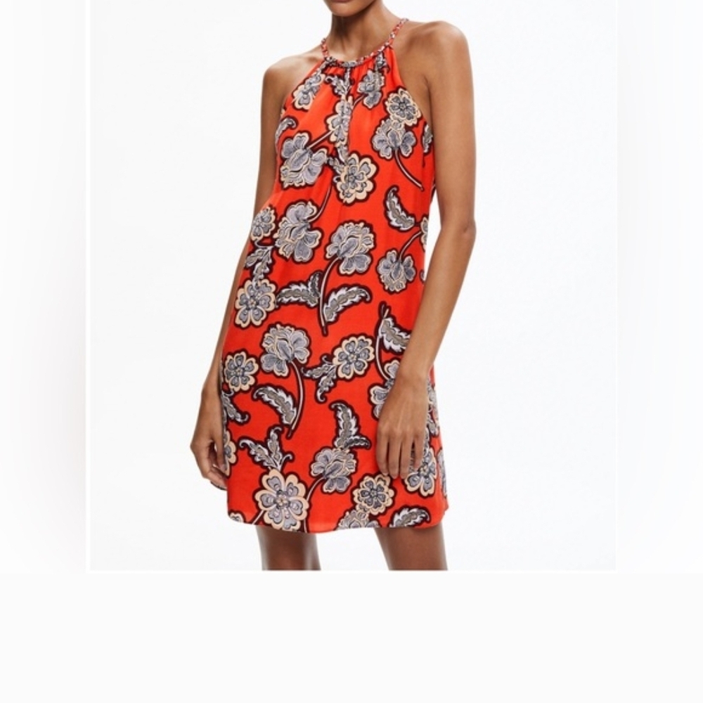 Alice + Olivia Red Floral Mini Dress